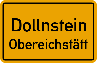 Ortsschild Dollnstein Obereichstätt