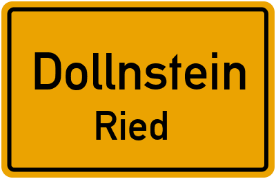 Ortsschild Dollnstein Ried