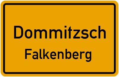 Straßenverzeichnis Dommitzsch Falkenberg