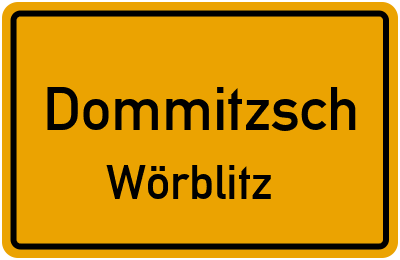 Straßenverzeichnis Dommitzsch Wörblitz