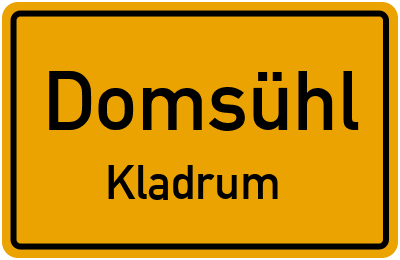 Straßenverzeichnis Domsühl Kladrum
