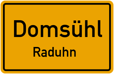Straßenverzeichnis Domsühl Raduhn