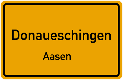 Straßenverzeichnis Donaueschingen Aasen