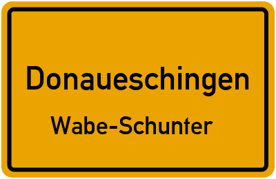 Straßenverzeichnis Donaueschingen Wabe-Schunter