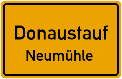 Straßenverzeichnis Donaustauf Neumühle