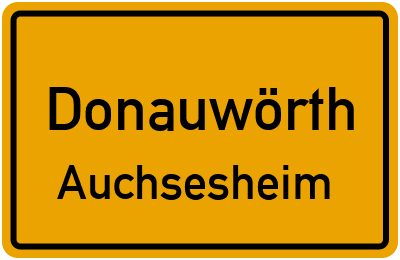 Straßenverzeichnis Donauwörth Auchsesheim