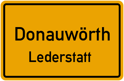 Straßenverzeichnis Donauwörth Lederstatt