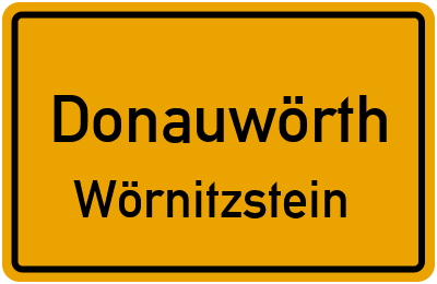 Ortsschild Donauwörth Wörnitzstein