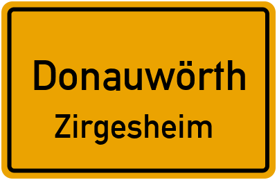 Straßenverzeichnis Donauwörth Zirgesheim