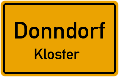 Straßenverzeichnis Donndorf Kloster