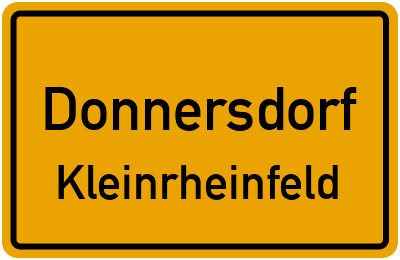 Straßenverzeichnis Donnersdorf Kleinrheinfeld