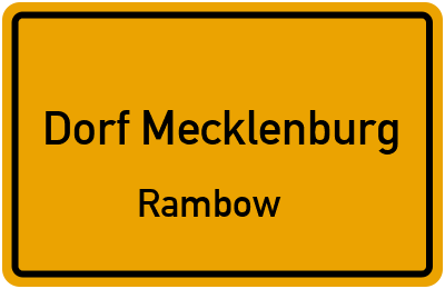 Straßenverzeichnis Dorf Mecklenburg Rambow