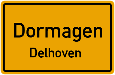 Ortsschild Dormagen Delhoven