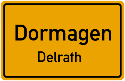 Ortsschild Dormagen Delrath