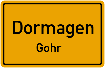 Straßenverzeichnis Dormagen Gohr