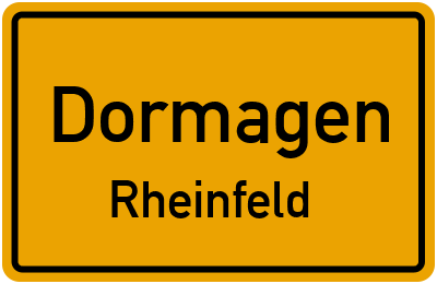 Ortsschild Dormagen Rheinfeld