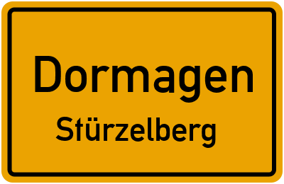 Ortsschild Dormagen Stürzelberg