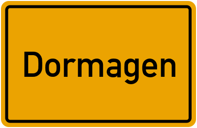 Ortsschild von Stadt Dormagen in Nordrhein-Westfalen