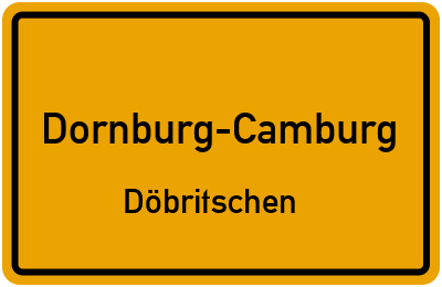 Straßenverzeichnis Dornburg-Camburg Döbritschen