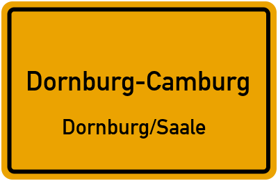 Straßenverzeichnis Dornburg-Camburg Dornburg/Saale