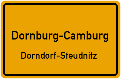 Straßenverzeichnis Dornburg-Camburg Dorndorf-Steudnitz