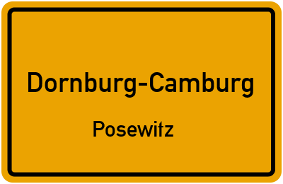 Straßenverzeichnis Dornburg-Camburg Posewitz