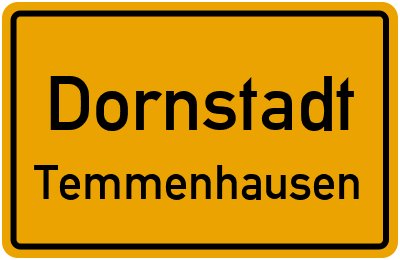 Straßenverzeichnis Dornstadt Temmenhausen