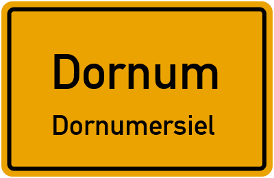 Ortsschild Dornum Dornumersiel
