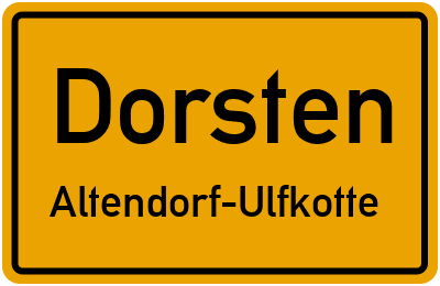 Straßenverzeichnis Dorsten Altendorf-Ulfkotte