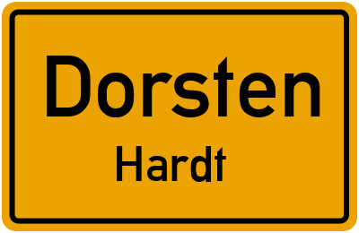 Ortsschild Dorsten Hardt