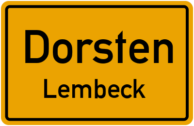 Straßenverzeichnis Dorsten Lembeck