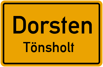 Straßenverzeichnis Dorsten Tönsholt