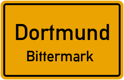 Ortsschild Dortmund Bittermark