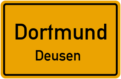 Ortsschild Dortmund Deusen