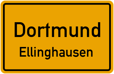 Ortsschild Dortmund Ellinghausen