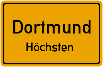 Ortsschild Dortmund Höchsten