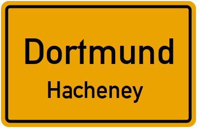 Ortsschild Dortmund Hacheney