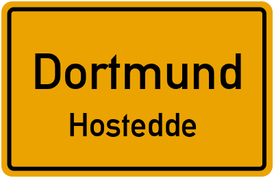 Ortsschild Dortmund Hostedde
