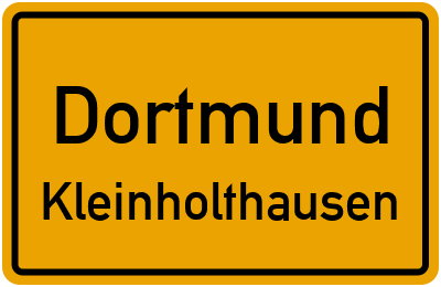 Ortsschild Dortmund Kleinholthausen