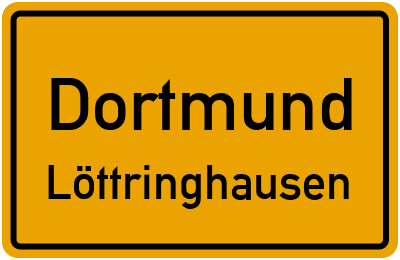 Ortsschild Dortmund Löttringhausen