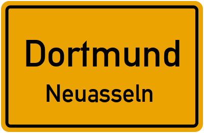 Ortsschild Dortmund Neuasseln