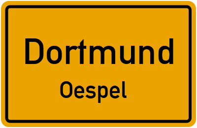 Ortsschild Dortmund Oespel