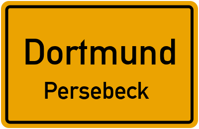 Ortsschild Dortmund Persebeck