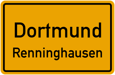 Ortsschild Dortmund Renninghausen