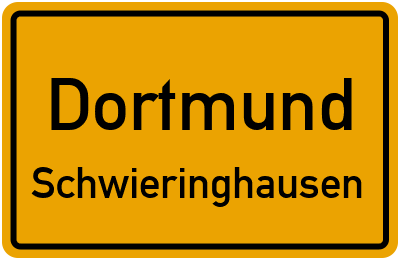 Ortsschild Dortmund Schwieringhausen