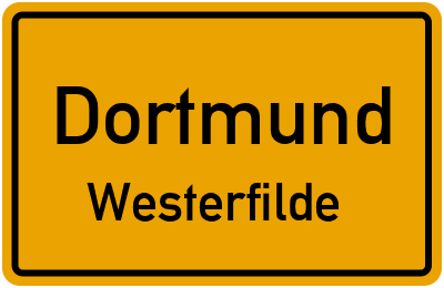 Ortsschild Dortmund Westerfilde