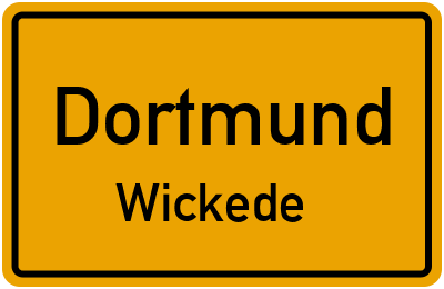 Ortsschild Dortmund Wickede