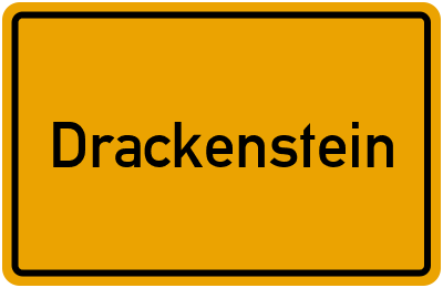 Ortsschild von Drackenstein in Baden-Württemberg
