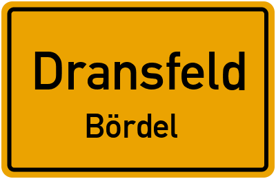 Straßenverzeichnis Dransfeld Bördel