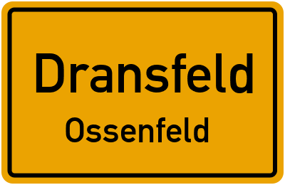 Straßenverzeichnis Dransfeld Ossenfeld